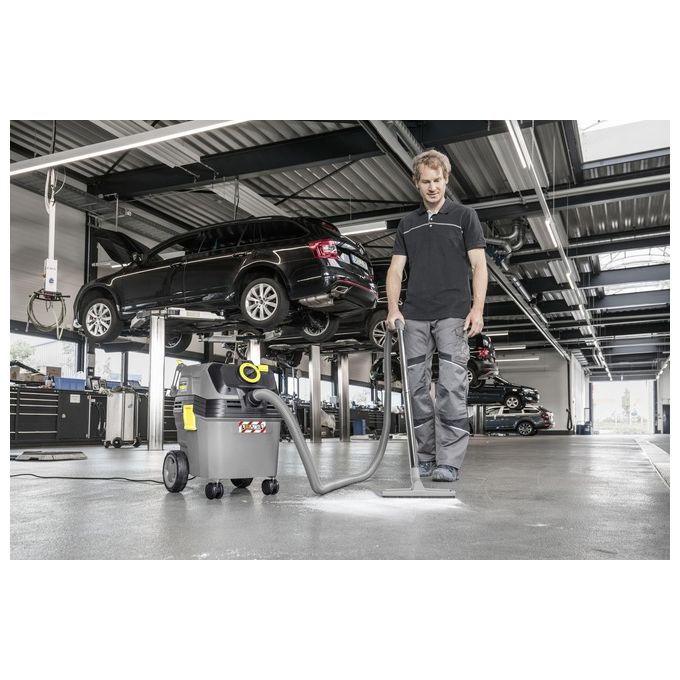 KÄRCHER 1.148-221.0 NT 30-1 Ap L Aspirapolvere a umido e secco Filtro plissettato 30 L 1380 W 70 dB colore Nero Grigio Giallo