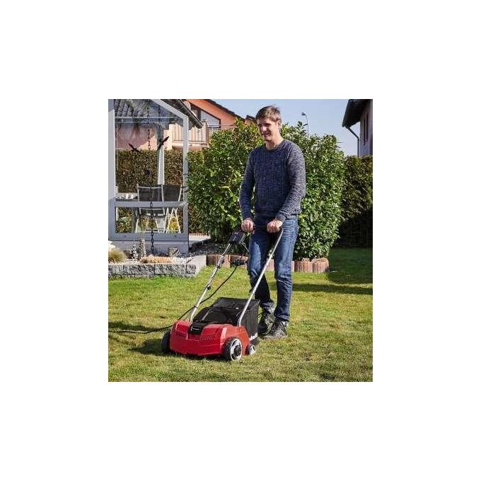 Einhell Arieggiatore Elettrico GC-SA 1231-1 sacco raccolta 28 lt, 3 regolazioni profondita' di lavoro