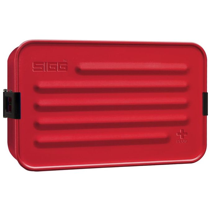 SIGG 207607 Metal Box Plus L Lunchbox in Alluminio 1.4 L con Inserto Separatore Colore Rosso