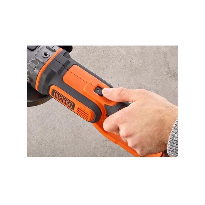 Black+Decker  BCG720N-XJ Smerigliatrice Angolare a Batteria 125-115mm Set base senza batteria e caricabatteria
