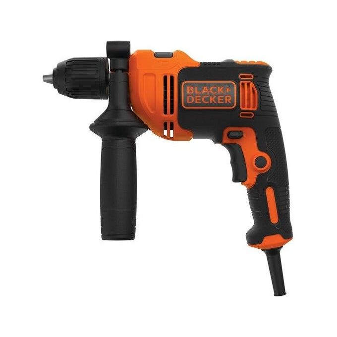 BLACK+DECKER BEH550-QS Trapano a Percussione 550 W Velocita' Variabile Mandrino 13 mm Impugnatura Laterale inclusa colore Nero
