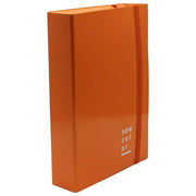 Brefiocart Cartella con Elastico Piatto Dorso 10cm A4 Arancio