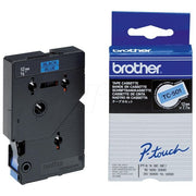 Brother TC-501 Nastro per Etichettatrice TC 1,2 cm x 7,7 m Laminato Nero su Blu colore Blu