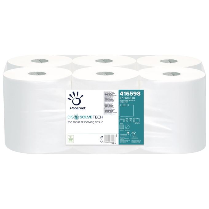 Papernet Confezione 6 Asciugamani Rotolo Autocut 2 Veli