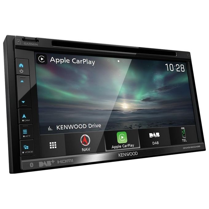 Kenwood DNX5190DSE3 Autoradio 2 DIN Navigatore 6.75'' TFT Touch Screen DAB+ Bluetooth 5.0 Apple CarPlay Android Auto 16 GB colore Nero