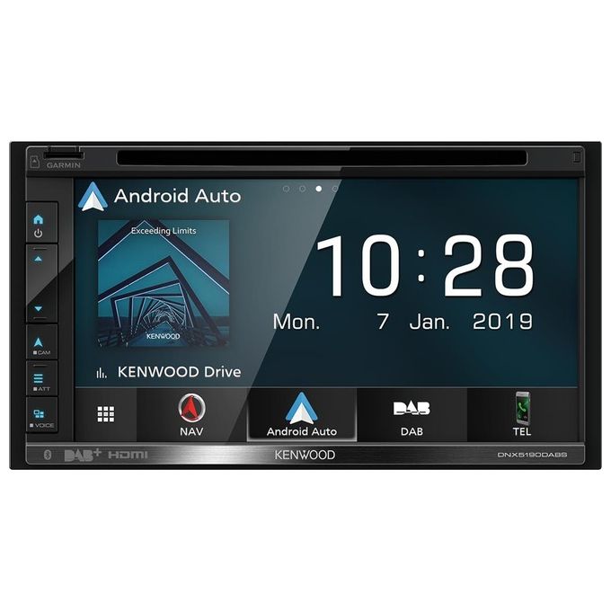 Kenwood DNX5190DSE3 Autoradio 2 DIN Navigatore 6.75'' TFT Touch Screen DAB+ Bluetooth 5.0 Apple CarPlay Android Auto 16 GB colore Nero