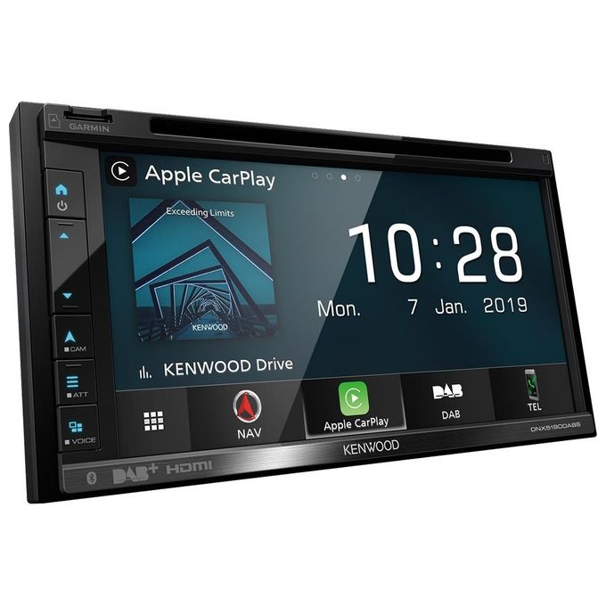 Kenwood DNX5190DSE3 Autoradio 2 DIN Navigatore 6.75'' TFT Touch Screen DAB+ Bluetooth 5.0 Apple CarPlay Android Auto 16 GB colore Nero