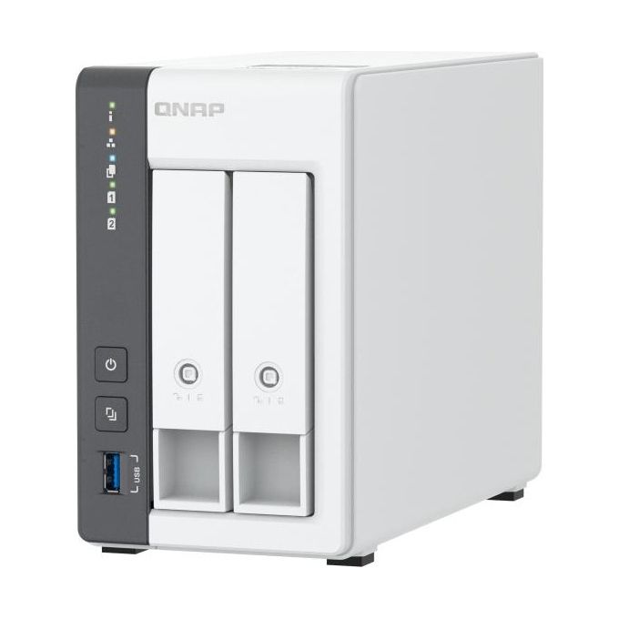 Qnap TS-216G NAS Storage Tower 2 Bay ARM Cortex-A55 Quad-Core 2.0 GHz 4 GB RAM 2.5GbE colore Bianco