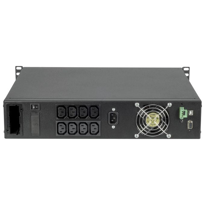 Riello SER1500 Sentinel Rack Gruppo di Continuita' Doppia Conversione Online 1500 VA 1350 W 8 Prese AC C13 C14 USB RS-232 2U colore Nero