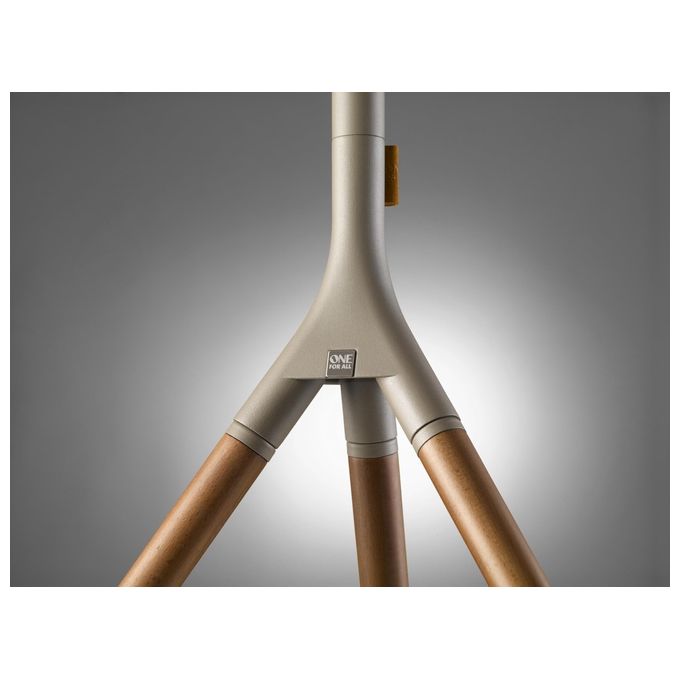 One For All WM 7471 Tripod Supporto TV a pavimento 32'' 65'' 360° VESA 400x400 30 Kg colore Noce Grigio