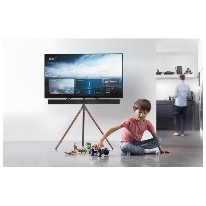 One For All WM 7471 Tripod Supporto TV a pavimento 32'' 65'' 360° VESA 400x400 30 Kg colore Noce Grigio