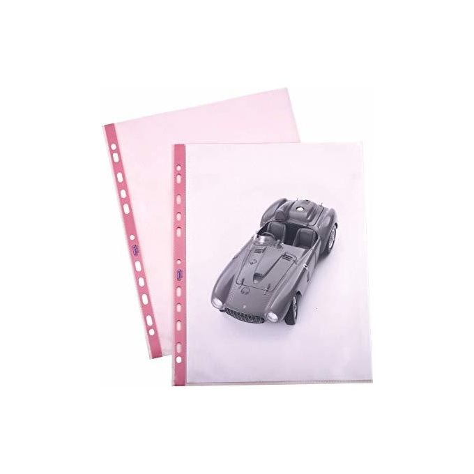 Favorit Confezione 25 Buste a Foratura Universale Tinta Pastel Formato Interno 22x30cm Rosa