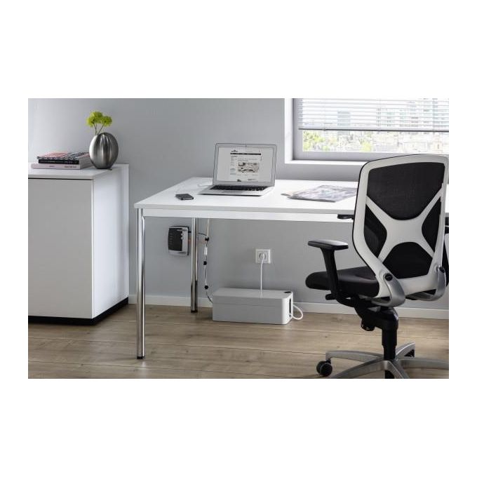 Durable 503010 Cavoline Box L Scatola Nascondi Cavi per Multipresa 5 Entrate Plastica Ignifuga 406x139x156 mm colore Grigio