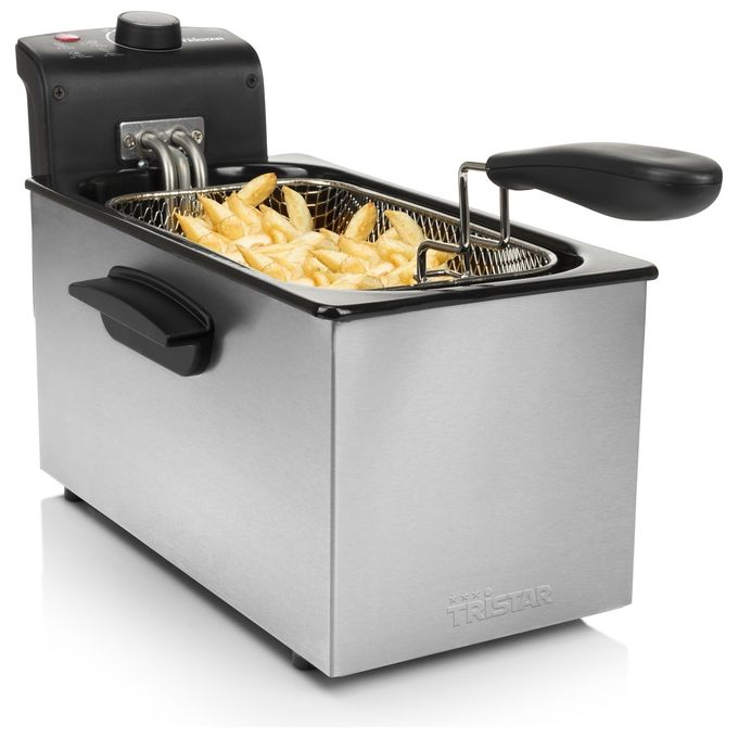 Tristar FR-6946 Friggitrice 3 Litri Singolo Nero-Acciaio Inossidabile Indipendente 2000W