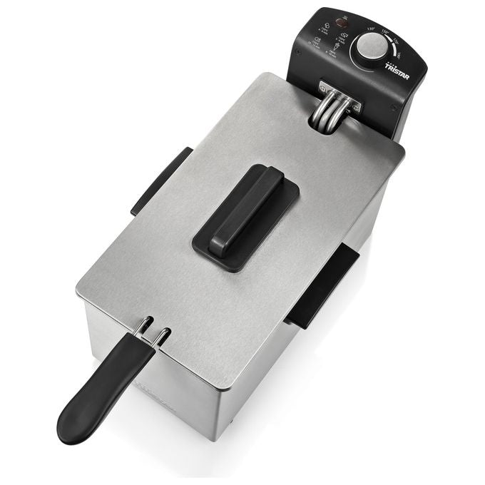 Tristar FR-6946 Friggitrice 3 Litri Singolo Nero-Acciaio Inossidabile Indipendente 2000W