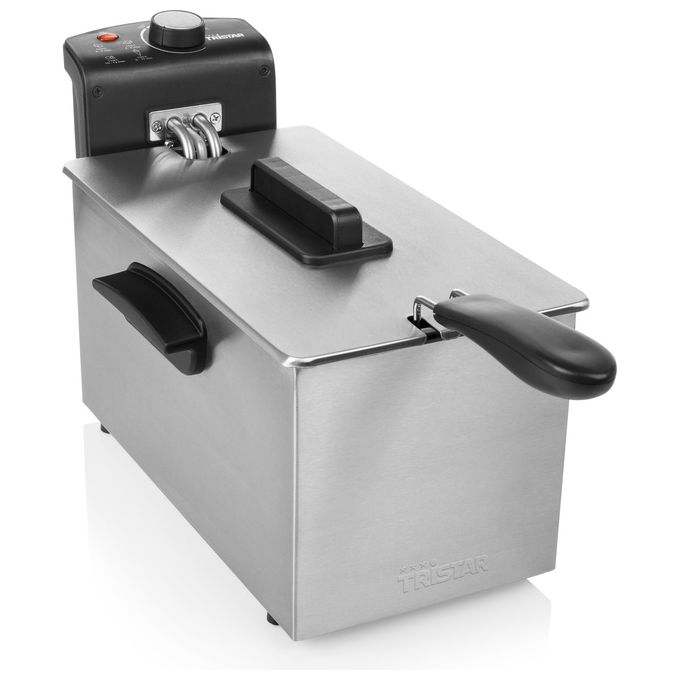 Tristar FR-6946 Friggitrice 3 Litri Singolo Nero-Acciaio Inossidabile Indipendente 2000W