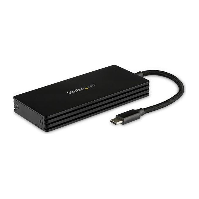 StarTech.com SM21BMU31CI3 Involucro SSD M.2 SATA USB 3.2 Gen 2 USB-C Cavo Integrato colore Nero