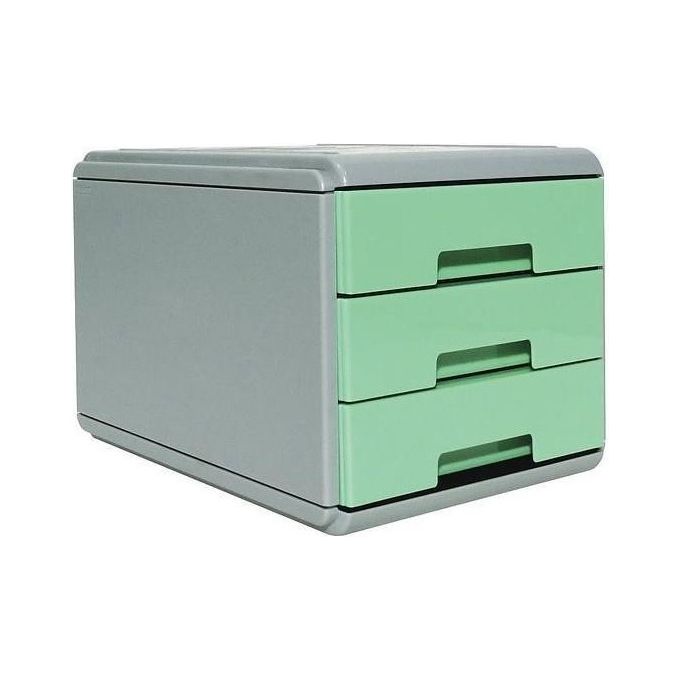 Arda Cassettiera Mini 3 Cassetti Colore Verde Pastello
