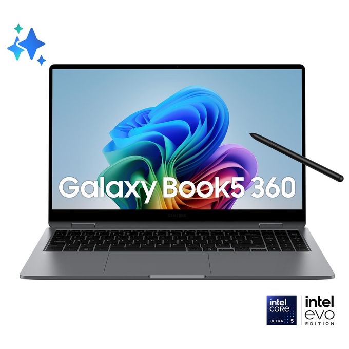 Samsung NP750QHA-KA1IT Galaxy Book5 360 Notebook 2 in 1 15.6'' Intel Core Ultra 5 226V 16 GB RAM 512 GB SSD Windows 11 Home colore Grigio