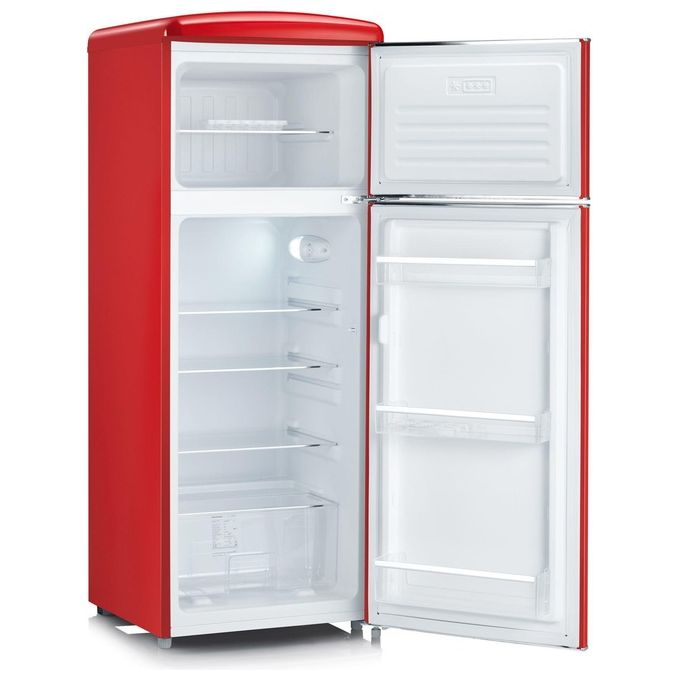 Severin RKG8930 Frigorifero Doppia Porta Retro 206 L 144 cm Classe E 39 dB Libera Installazione colore Rosso