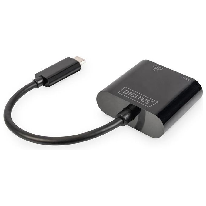 Digitus DN-3027 Adattatore Gigabit Ethernet USB Type-C con supporto Power Delivery colore Nero