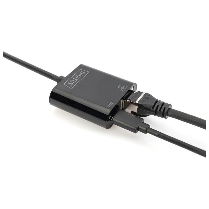 Digitus DN-3027 Adattatore Gigabit Ethernet USB Type-C con supporto Power Delivery colore Nero