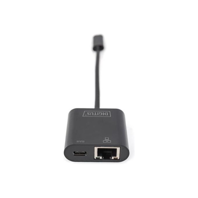 Digitus DN-3027 Adattatore Gigabit Ethernet USB Type-C con supporto Power Delivery colore Nero