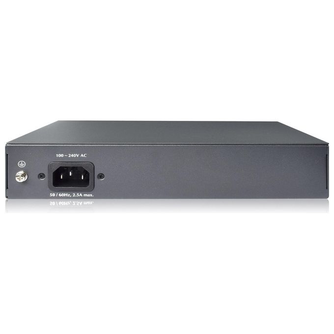 DIGITUS DN-95323-1 Switch di rete Fast Ethernet 8 porte PoE+ 120W 2 porte Uplink Rack 1U senza ventole colore Nero