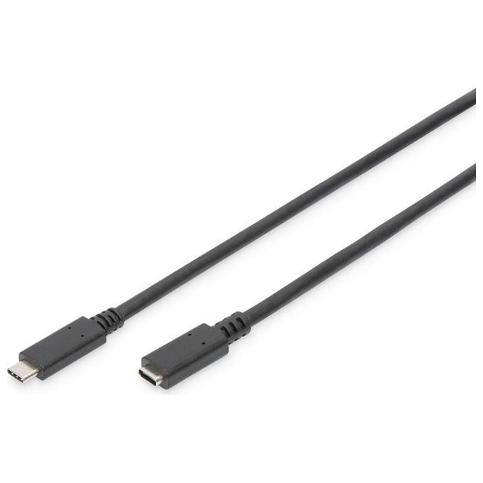 Digitus cavo prolunga usb tipo c maschio-femmina 1.5 mt 3a nero