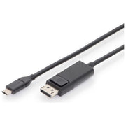 Digitus cavo usb tipo-c - displayport maschio-maschio 2 mt 4k-60hz, 32,4 gb nero