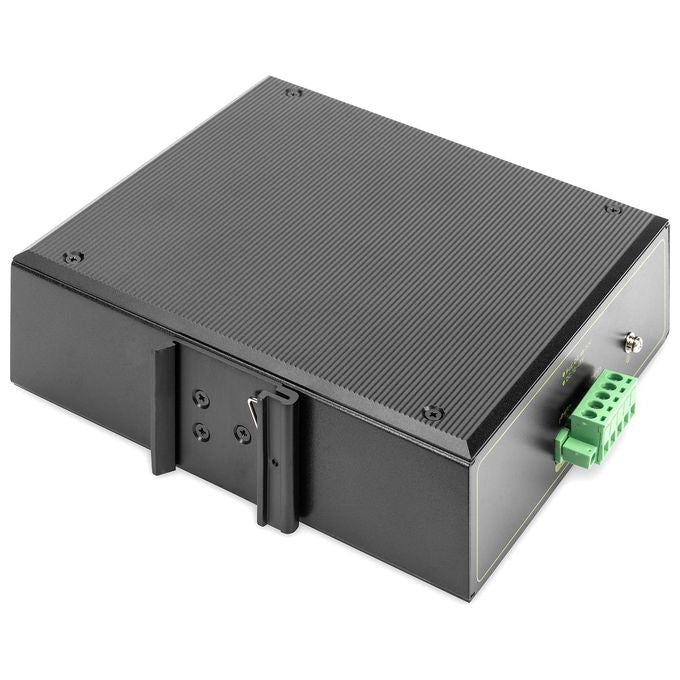 Digitus DN-651110 Switch di rete industriale a 10 porte Gigabit PoE 8x RJ45 2x SFP uplink non gestito montaggio su guida DIN 10-100-1000 Mbit-s colore Nero