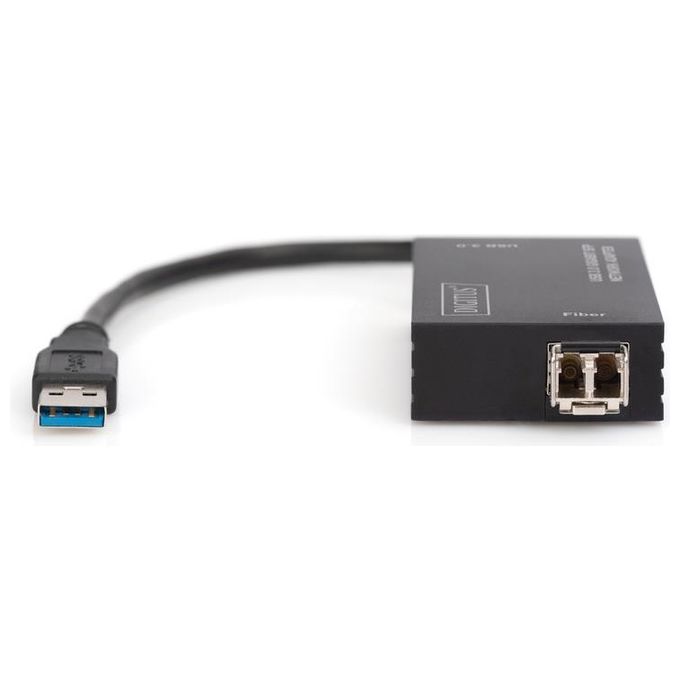 Digitus DN-3026 Adattatore di rete USB 3.0 Gigabit SFP con interfaccia SFP e chipset RTL8153 colore Nero