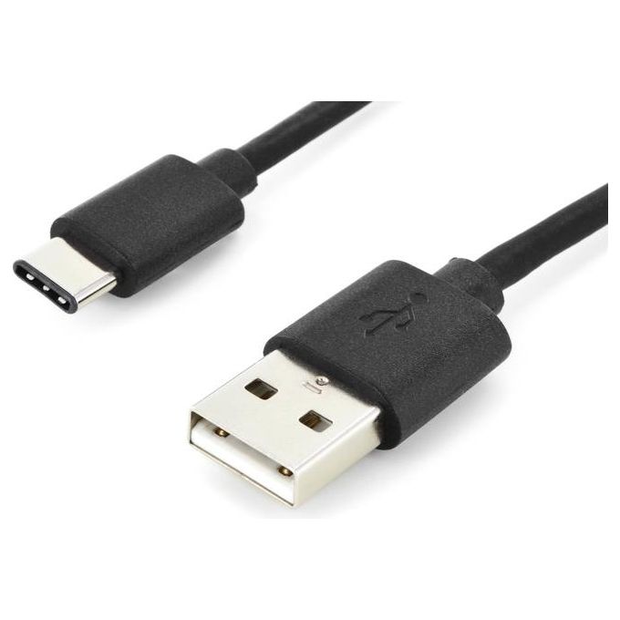 Digitus cavo usb 2.0 tipo-c - a 1 mt, 3a, 480mb colore nero