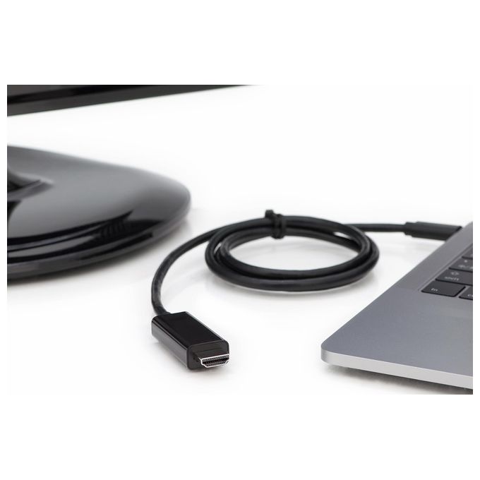 Digitus cavo usb tipo-c - hdmi a m-m, 2.0m, 4k-60hz, 18gb