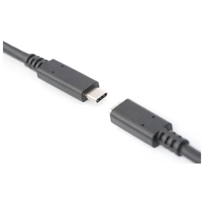Digitus cavo prolunga usb tipo c maschio-femmina 2 mt 3a nero