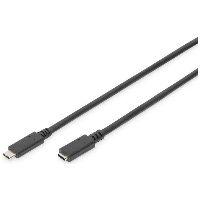 Digitus cavo prolunga usb tipo c maschio-femmina 2 mt 3a nero