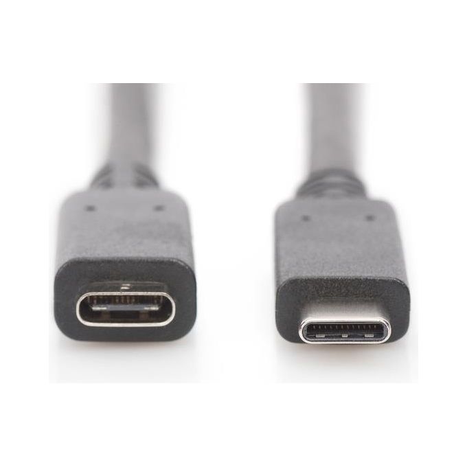 Digitus cavo prolunga usb tipo c maschio-femmina 2 mt 3a nero
