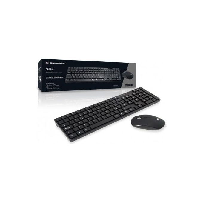 Conceptronic Orazio Tastiera RF Wireless QWERTY Italiano e Mouse Nero