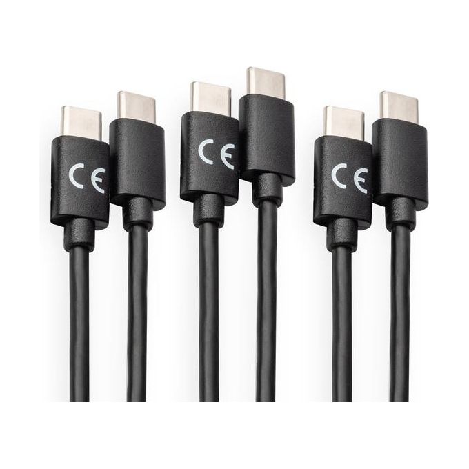 Digitus confezione 3 cavo usb 2.0 tipo-c a micro usb b m-m 1.0 mt 3a nero