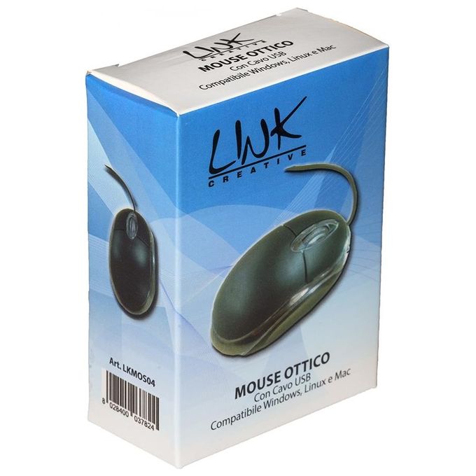 Link mini mouse ottico usb 3 tasti