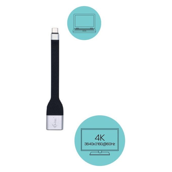 I-Tec C31FLATDP60HZ USB-C Flat DP Adapter 4K-60 Hz