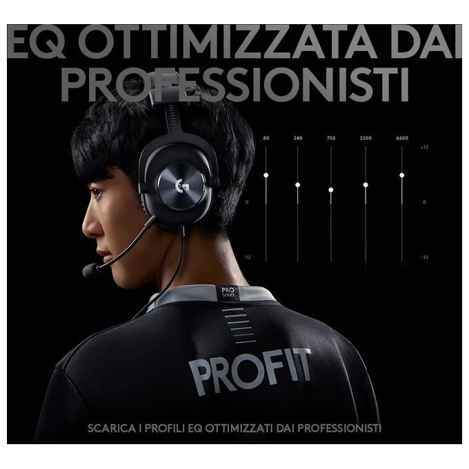 Logitech G PRO X Cuffia con Microfono per Gaming