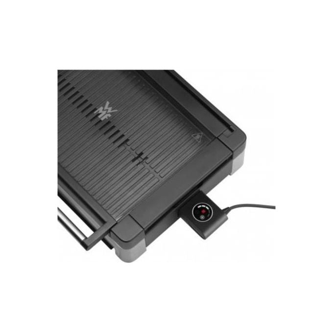 WMF 415430011 Lono Grill elettrico da tavolo con coperchio in vetro Potenza 2200 W Piastra antiaderente Termostato rimovibile colore Nero