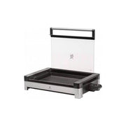 WMF 415430011 Lono Grill elettrico da tavolo con coperchio in vetro Potenza 2200 W Piastra antiaderente Termostato rimovibile colore Nero