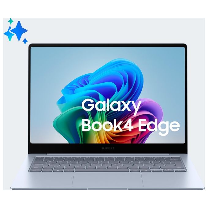 Samsung NP940XMA-KB1IT Galaxy Book4 Edge Notebook 14'' Snapdragon X Elite 16GB RAM 512GB SSD Windows 11 Home colore Sapphire Blue