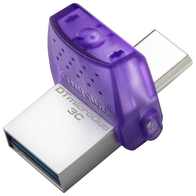 Kingston Technology DataTraveler microDuo 3C Chiavetta USB 256Gb Acciaio Inossidabile-Porpora