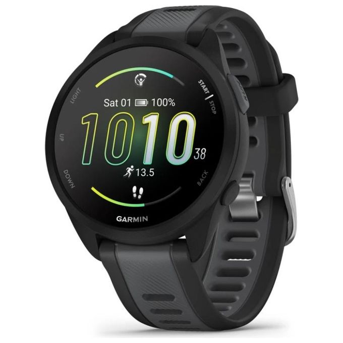 Garmin 010-02863-20 Forerunner 165 Smartwatch GPS 43mm Display AMOLED 1.2'' Cardio VO2max Training Readiness 11 giorni colore Nero Slate Gray