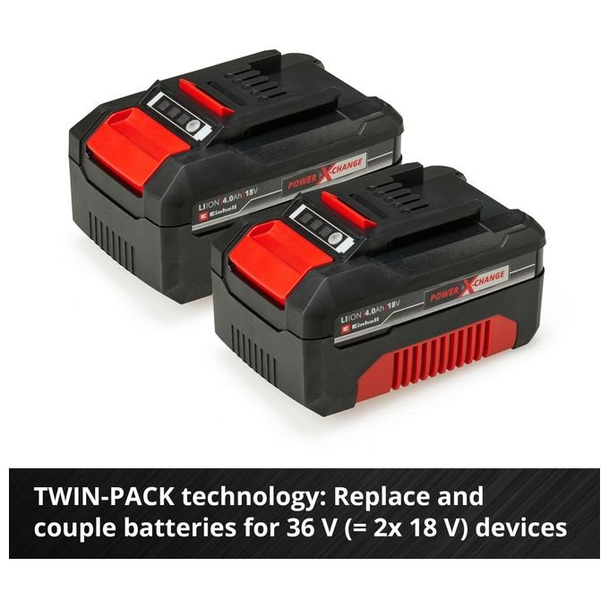 Einhell Power-X-Change 18V 4,0 Ah Starter-KIT_ Caricabatteria E Batteria Li-Ion