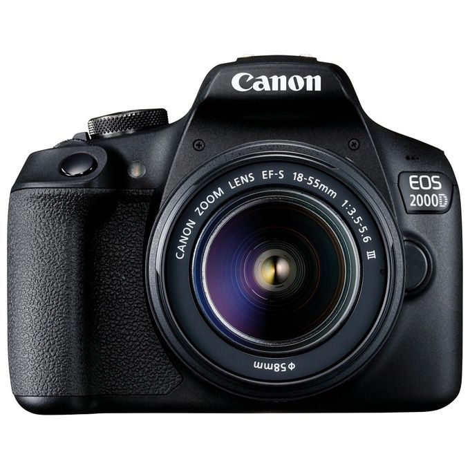 Canon 2728C002 EOS 2000D Fotocamera Reflex Kit Obiettivo EF-S 18-55mm DC III Sensore APS-C 24.1 MP Full HD Wi-Fi NFC colore Nero