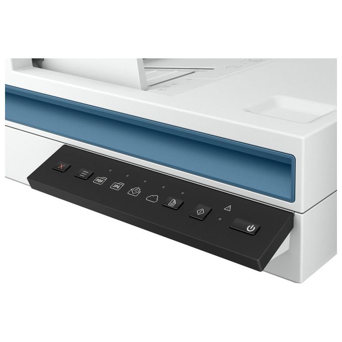 HP 20G05A ScanJet Pro 2600 f1 Scanner Piano e ADF A4 1200 dpi 25 ppm Fronte Retro ADF 60 fogli USB colore Bianco